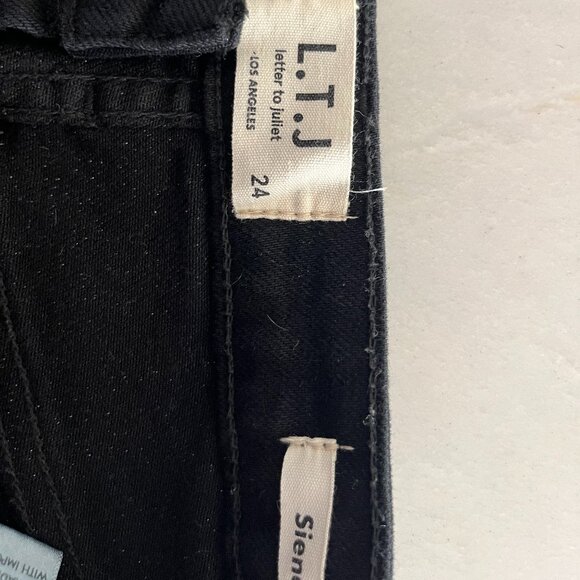 L.T.J. Letters to Juliet Black Slim Bootcut Jeans Size 24 - Picture 3 of 6